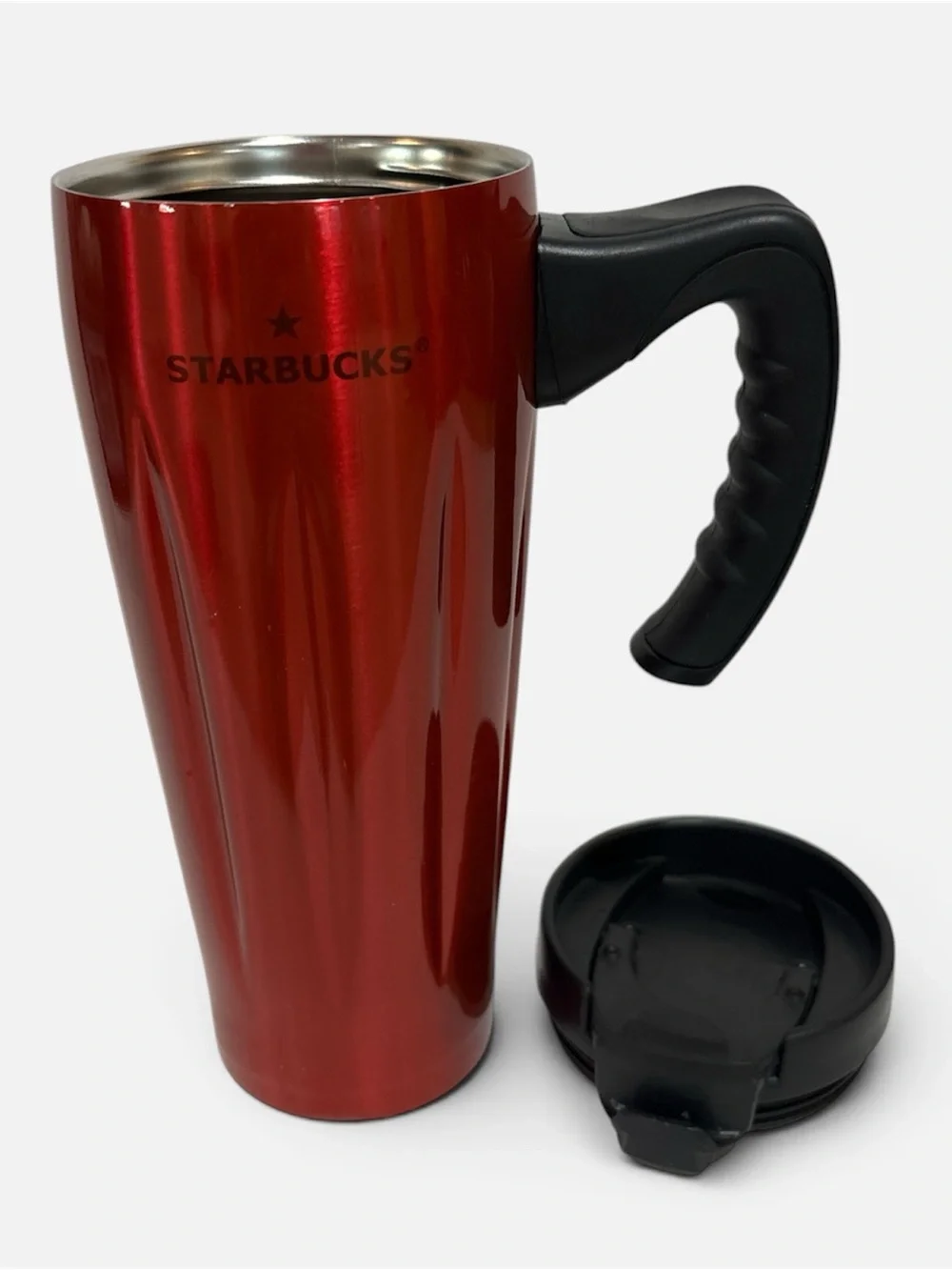 Starbucks Red 2004 Barista Solo Aroma Stainless Tumbler With Lid 16oz Vtg
